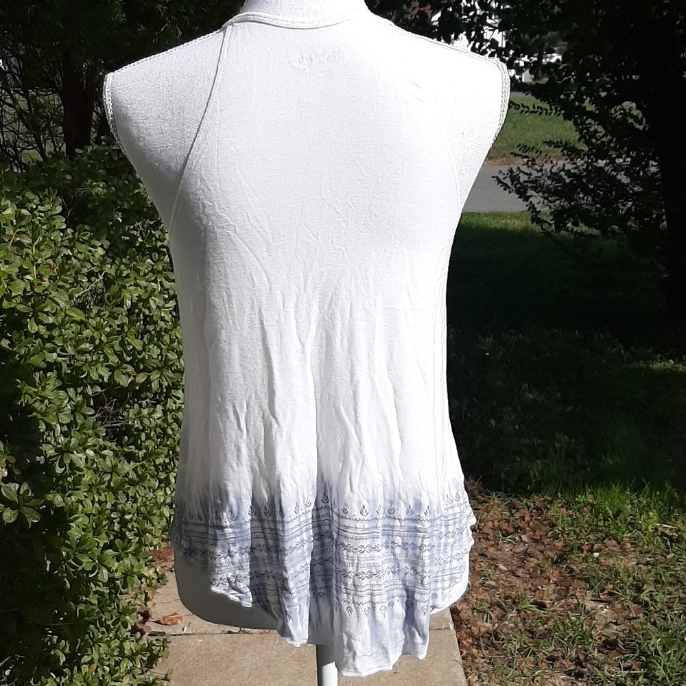 Blue & White Mudd Tank Top - Picture 3 of 5